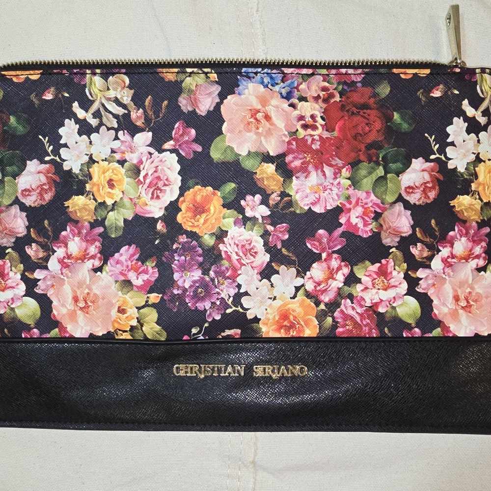 Christian Siriano Floral Clutch, Zipper Bag